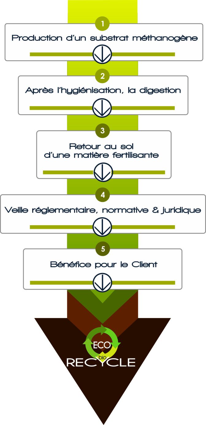 production d'un substrat méthanogène avec éco bio recycle